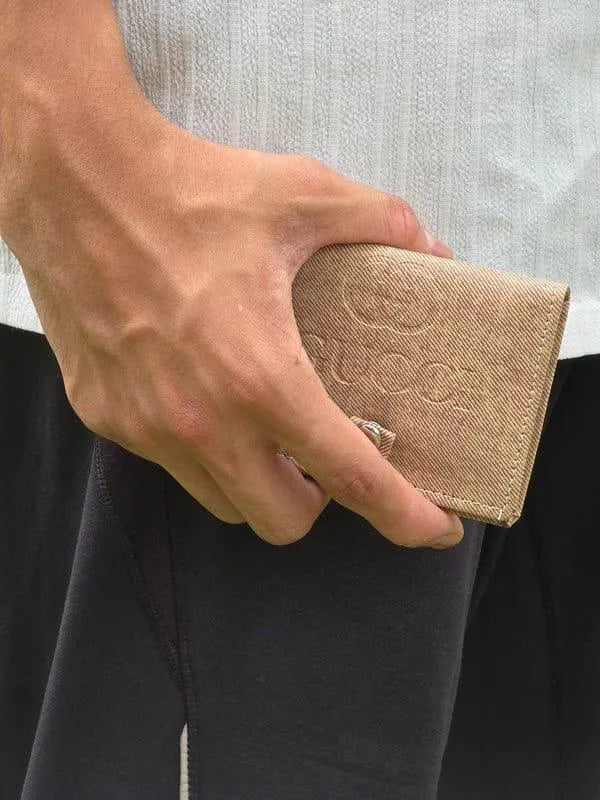 Men's Textured Card Holder Wallet – Slim & Compact